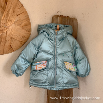 Children's Down Jacket Shiny Face Girls